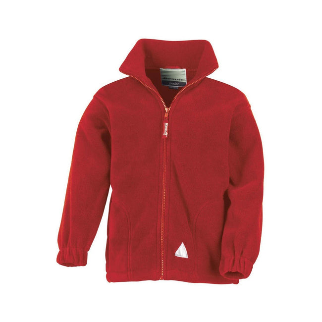 Red - Front - Result Childrens-Kids Full Zip Active Anti Pilling Fleece Jacket