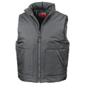 Dark Grey - Front - Result Fleece Lined Bodywarmer Water Repellent Windproof Jacket
