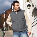Dark Grey - Back - Result Fleece Lined Bodywarmer Water Repellent Windproof Jacket