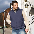 Navy Blue - Back - Result Fleece Lined Bodywarmer Water Repellent Windproof Jacket