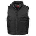 Black - Front - Result Fleece Lined Bodywarmer Water Repellent Windproof Jacket