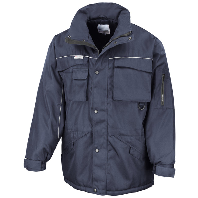 Navy-Navy - Front - Result Mens Workwear Heavy Duty Water Repellent Windproof Combo Coat