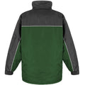 Bottle Green-Black - Back - Result Mens Workwear Heavy Duty Water Repellent Windproof Combo Coat