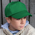 Kelly Green - Back - Result Unisex Childrens-Kids Plain Basebll Cap