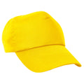 Yellow - Back - Result Unisex Childrens-Kids Plain Basebll Cap