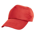 Red - Front - Result Unisex Childrens-Kids Plain Basebll Cap