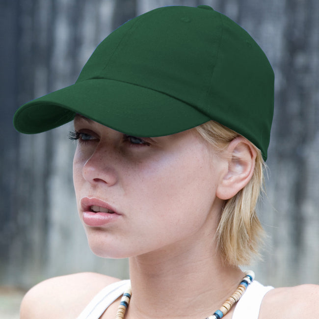Bottle Green - Back - Result Unisex Heavy Cotton Premium Pro-Style Baseball Cap