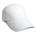 White - Front - Result Unisex Low Profile Heavy Brushed Cotton Baseball Cap