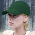 Forest Green - Back - Result Unisex Low Profile Heavy Brushed Cotton Baseball Cap