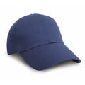 Navy Blue - Front - Result Unisex Low Profile Heavy Brushed Cotton Baseball Cap