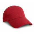 Red - Front - Result Unisex Low Profile Heavy Brushed Cotton Baseball Cap