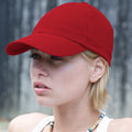Red - Back - Result Unisex Low Profile Heavy Brushed Cotton Baseball Cap