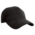 Black - Front - Result Pro Style Heavy Brushed Cotton Baseball Cap