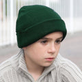 Bottle Green - Back - Result Junior Unisex Wooly Winter-Ski Thermal Hat