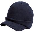Navy Blue - Front - Result Unisex Esco Army Knitted Winter Hat