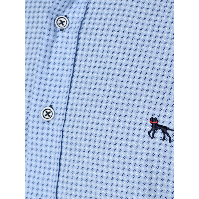 Sky Blue - Lifestyle - Bewley & Ritch Mens Nebula Geometric Shirt