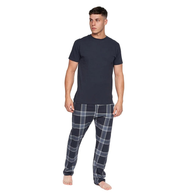 Burgundy - Close up - Duck and Cover Mens Callister Pyjama Set