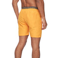 Yellow - Back - Crosshatch Mens Bandout Swim Shorts