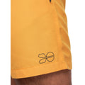 Yellow - Side - Crosshatch Mens Bandout Swim Shorts