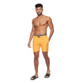 Yellow - Pack Shot - Crosshatch Mens Bandout Swim Shorts