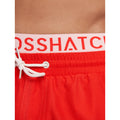 Red - Lifestyle - Crosshatch Mens Bandout Swim Shorts