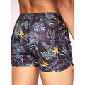 Black-Floral - Back - Crosshatch Mens Rainforest Swim Shorts