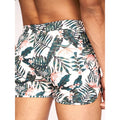 Off White-Floral - Back - Crosshatch Mens Rainforest Swim Shorts