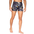 Black-Floral - Front - Crosshatch Mens Rainforest Swim Shorts