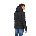 Black - Back - Crosshatch Mens Kampleys Embossed Padded Jacket
