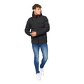 Black - Lifestyle - Crosshatch Mens Kampleys Embossed Padded Jacket