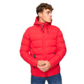 Red - Front - Crosshatch Mens Kampleys Embossed Padded Jacket
