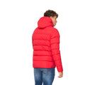 Red - Back - Crosshatch Mens Kampleys Embossed Padded Jacket