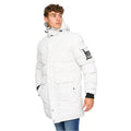 Putty - Front - Crosshatch Mens Milwaka Long Padded Jacket