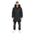 Black - Pack Shot - Crosshatch Mens Milwaka Long Padded Jacket