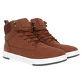 Tan - Front - Crosshatch Mens Staiger Leather Trainers