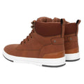 Tan - Back - Crosshatch Mens Staiger Leather Trainers