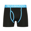 Black - Side - Crosshatch Mens Trioglow Boxer Shorts (Pack of 3)