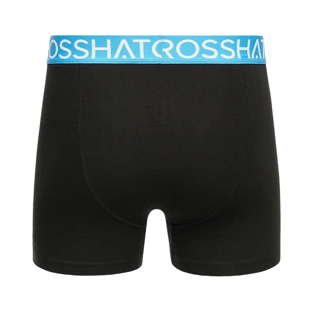 Malibu Blue-Black-Grey - Back - Crosshatch Mens Crystaline Boxer Shorts (Pack of 3)