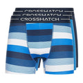 Yellow-Navy-White - Lifestyle - Crosshatch Mens Avocet Boxer Shorts (Pack of 3)