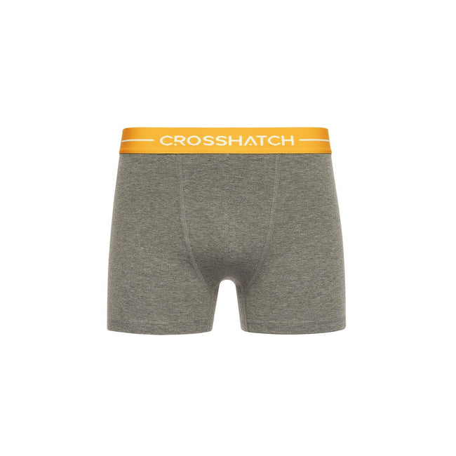 Charcoal Marl - Side - Crosshatch Mens Astral Boxer Shorts (Pack of 12)