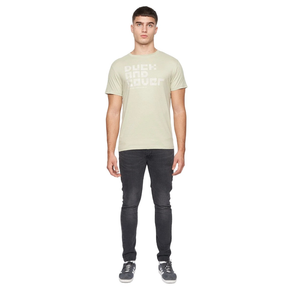 Sage - Side - Duck and Cover Mens Balding T-Shirt