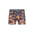 Orange - Back - Crosshatch Mens Linamo MVE Open Fly Boxer Shorts (Pack of 3)
