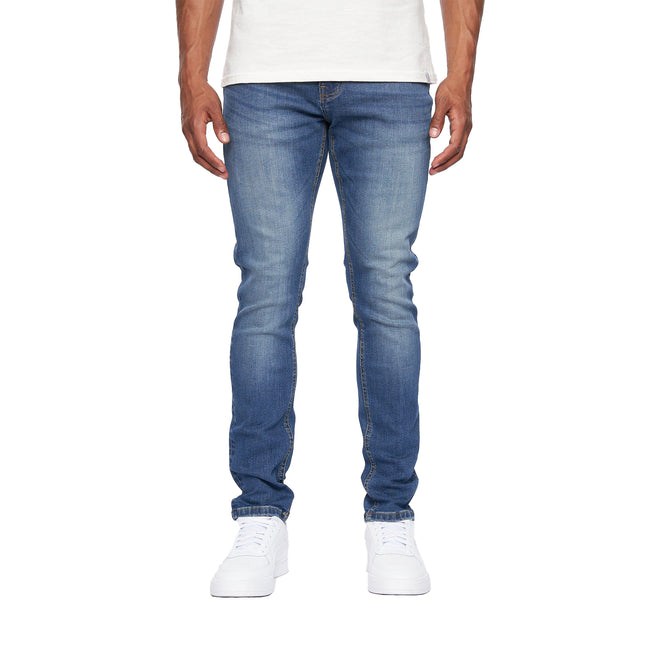 Mid Wash - Front - Duck And Cover Mens Overburg Tapered Jeans