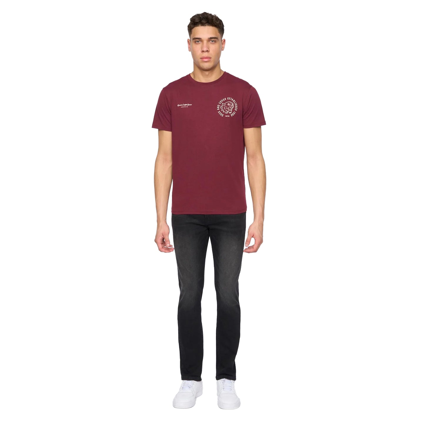 Black - Side - Duck And Cover Mens Overburg Tapered Jeans