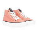 Pink-White - Front - Loyalty & Faith Womens-Ladies Millie High-top Trainers