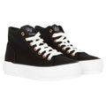 Black-White - Front - Loyalty & Faith Womens-Ladies Millie High-top Trainers
