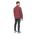 Red - Back - Duck and Cover Mens Willington Checked Overshirt