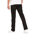 Solid Black - Back - Crosshatch Mens Princed Denim Jeans