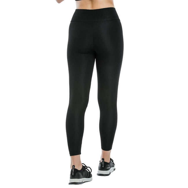 Black - Back - Lookus Womens-Ladies Cross Front Leggings