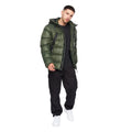 Olive - Lifestyle - Crosshatch Mens Craystore Hooded Puffer Jacket